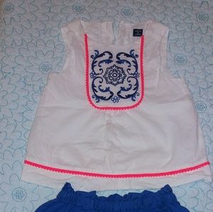 Janie and Jack top and shorts